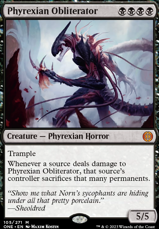 Phyrexian Obliterator feature for Black gimmicky nonsense