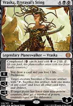 Vraska, Betrayal's Sting feature for Toxic Proliferate Dimir