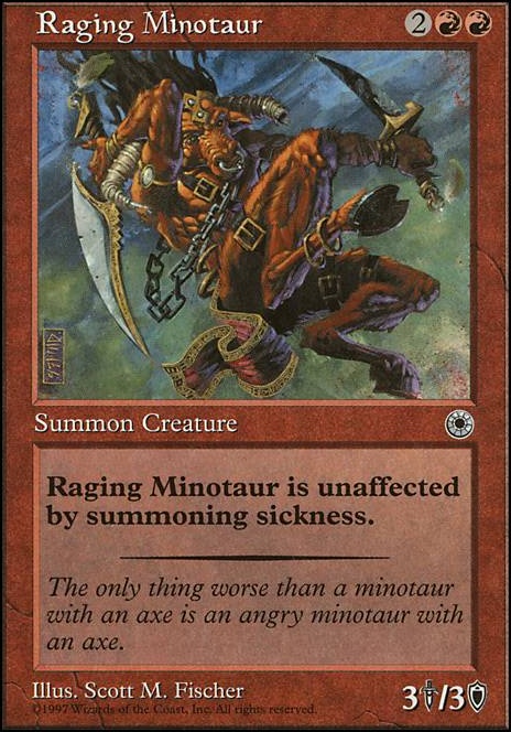 Raging Minotaur feature for RAGE the deck