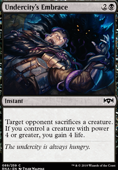 Undercity's Embrace feature for B/G Golgari Booster Draft (FNM 16 Aug 2019)