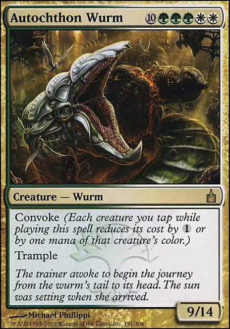 Autochthon Wurm feature for Tokens everywhere
