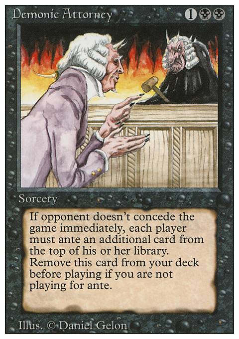 Demonic Attorney feature for Evil Illegal Deck