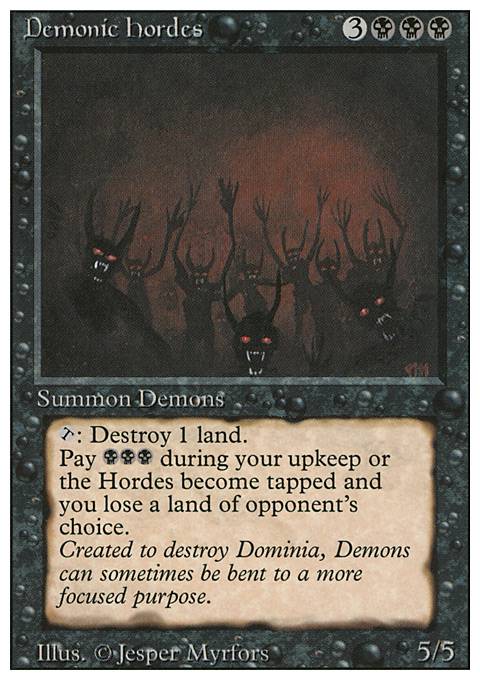 Featured card: Demonic Hordes