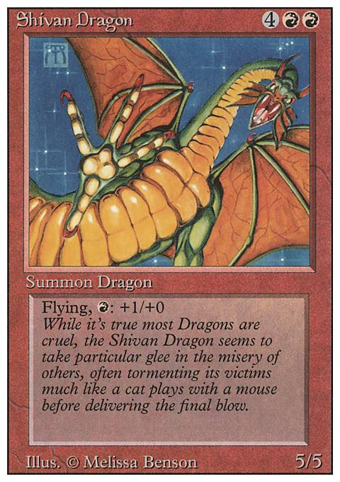 Shivan Dragon feature for R/G Budget Old School Casual