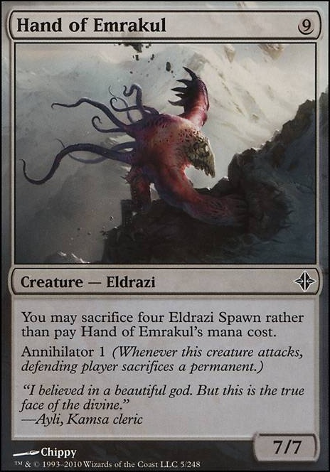 Hand of Emrakul feature for 9 CMC tribal.