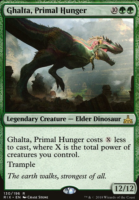 Ghalta, Primal Hunger feature for Mono green big creature