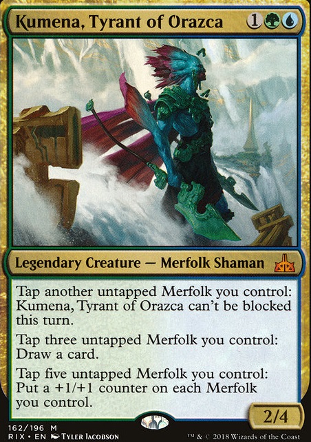 Kumena, Tyrant of Orazca feature for Blue Green Merfolk revised after forum