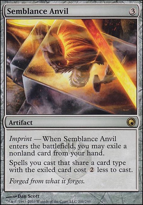 Semblance Anvil feature for Cost Reduction Cards