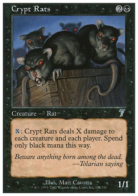 Crypt Rats 7ed Mtg Card
