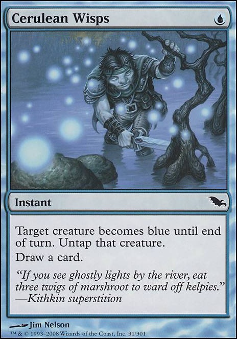 Cerulean Wisps feature for Phenax, God of Deception commander tap deck