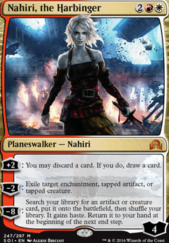 Nahiri, the Harbinger feature for Prepare for Trouble, Make it Double