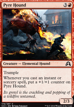 Pyre Hound feature for Prowess with Grixis Hell
