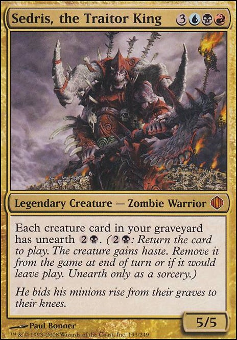 Sedris, the Traitor King feature for Sedris Zombie Tribal