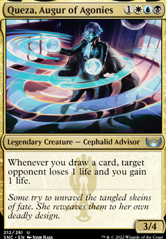Queza, Augur of Agonies feature for Drawing cards in the shadow realm