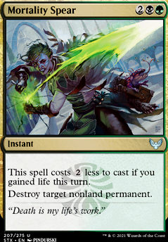 Mortality Spear feature for Golgari Life Gain-Loss
