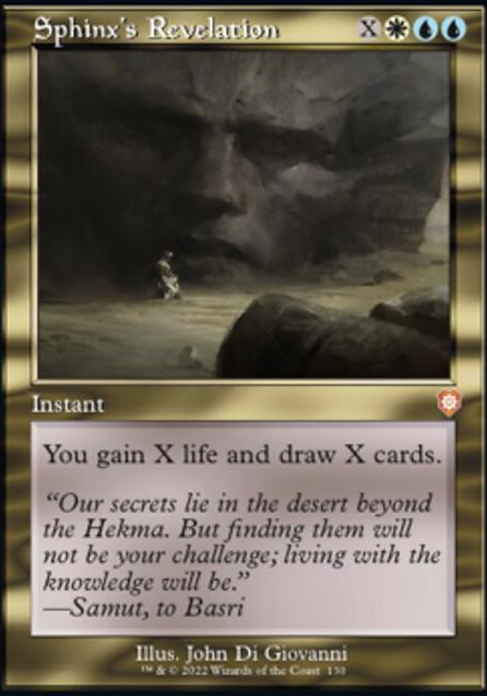 Sphinx's Revelation feature for Bant Superduperfriends!!! (feedback appriecated)