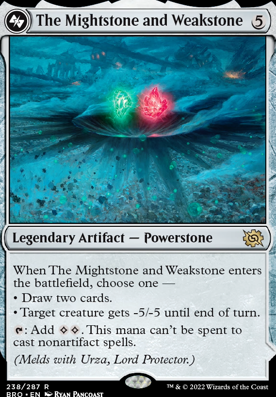 The Mightstone and Weakstone feature for Urza Melded Might (Budget)