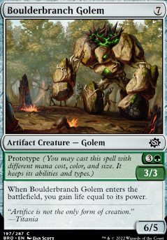 Boulderbranch Golem feature for Mono Green Tron