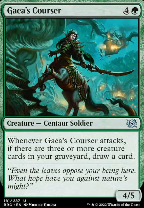 Gaea's Courser feature for Graveyard shift
