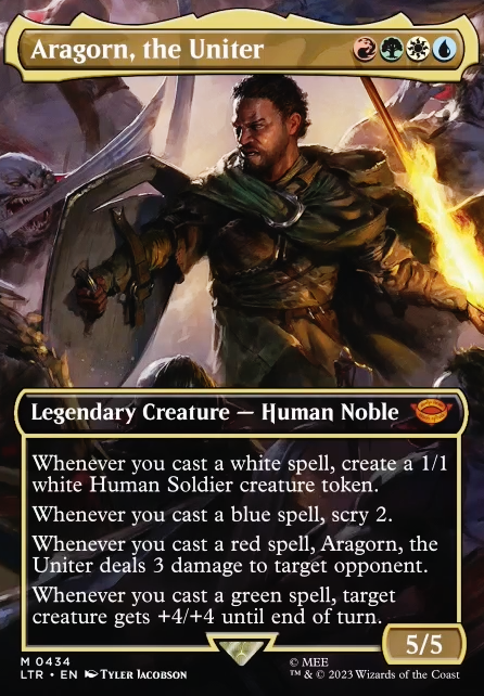 Aragorn, the Uniter feature for Aragorn, the Red/Green Commander