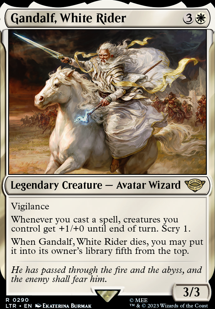 Gandalf, White Rider feature for LOTR The Fellowship Deck