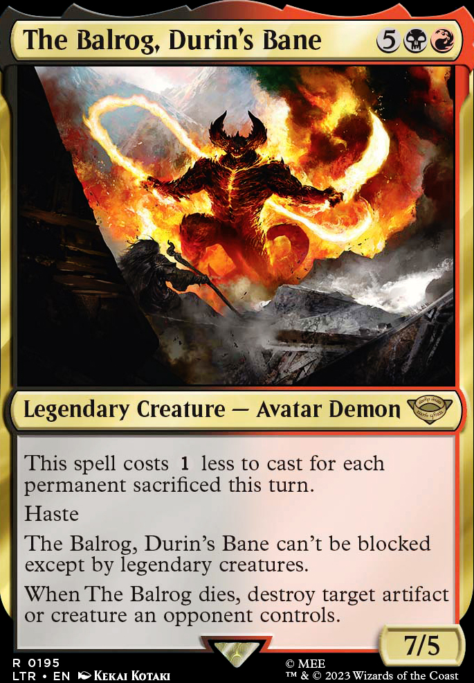 The Balrog, Durin's Bane feature for The Balrog, Durin's Bane Commander Deck