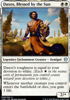 Daxos, Blessed by the Sun feature for Daxos, Gaining Demigod of life