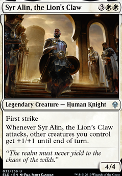 Syr Alin, the Lion's Claw feature for Shield of Eldraine