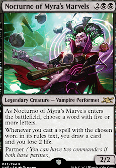 Featured card: Nocturno of Myra's Marvels