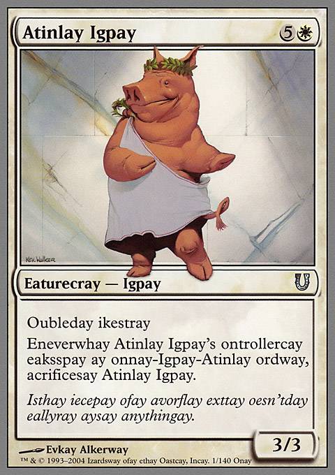 Featured card: Atinlay Igpay