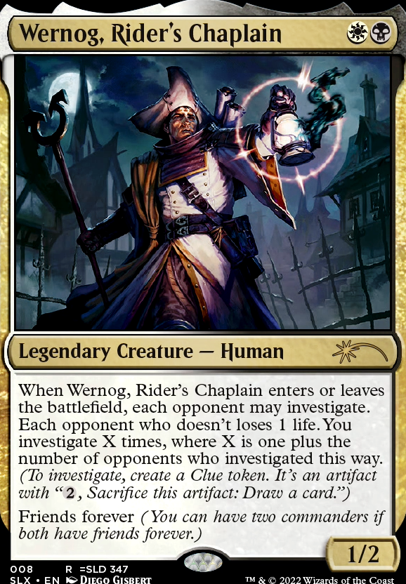 Wernog, Rider's Chaplain feature for 4C Artifact Trash