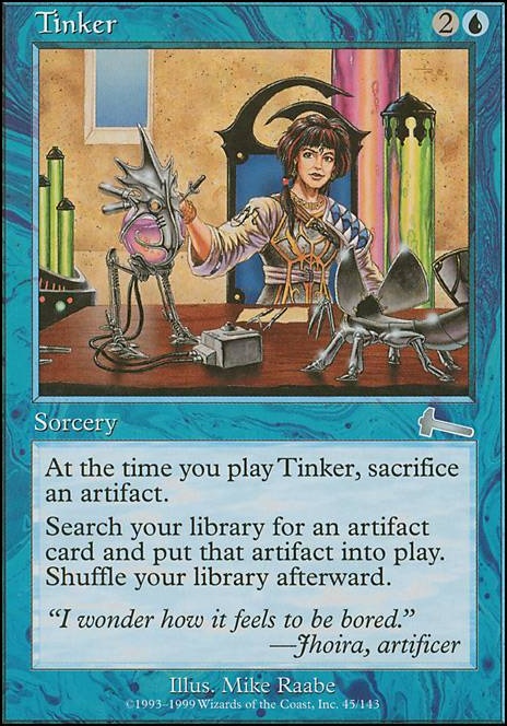 Tinker feature for Overpowered cards from Urza block