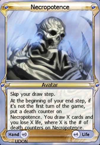 Featured card: Necropotence Avatar