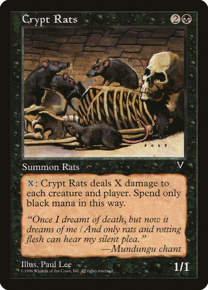 Crypt Rats feature for Paper Pauper Pox... without the Pox.