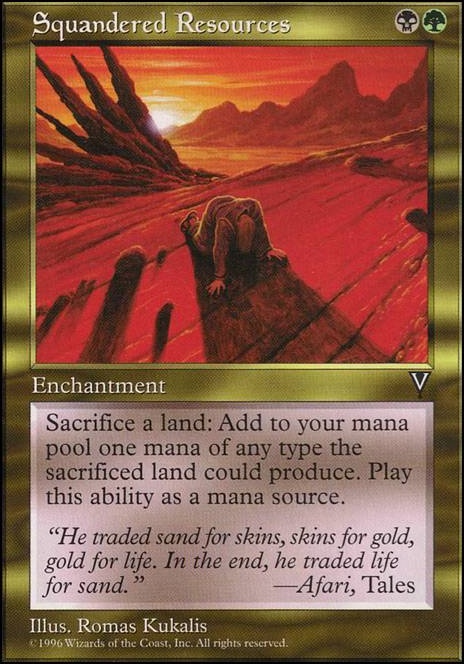 Squandered Resources feature for 5c combo lands, no infinite