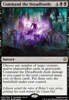 Command the Dreadhorde feature for The Toxic Star (Liliana)