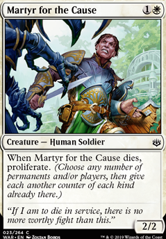 Martyr for the Cause feature for B/W/R Commander Deck