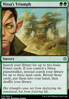 Nissa's Triumph feature for Ubercharge [Nissa Elfball]