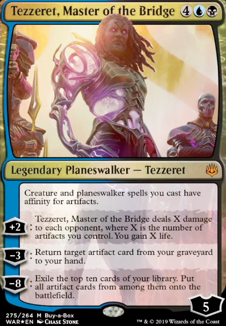 Tezzeret, Master of the Bridge feature for Affinity for infect oathbreaker