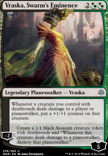 Vraska, Swarm's Eminence feature for Deathtouch Tribal