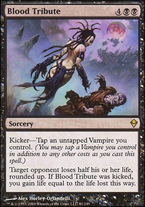 Blood Tribute feature for Only Fangs: Vampire "Waifu" Tribal