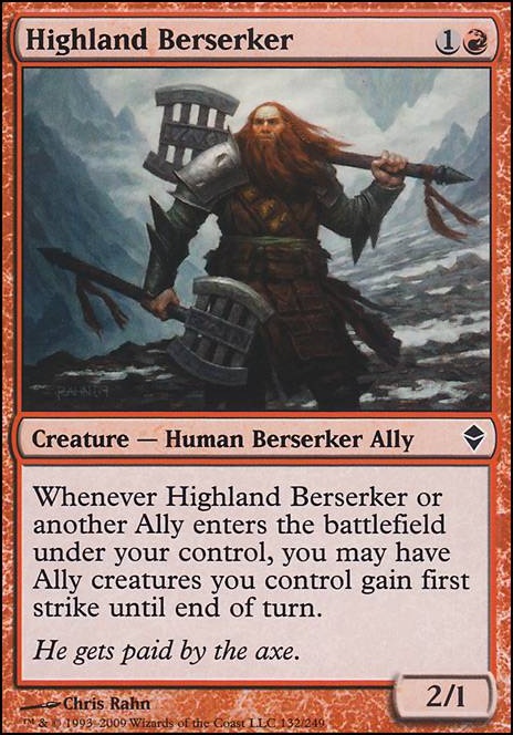 Highland Berserker feature for Allies