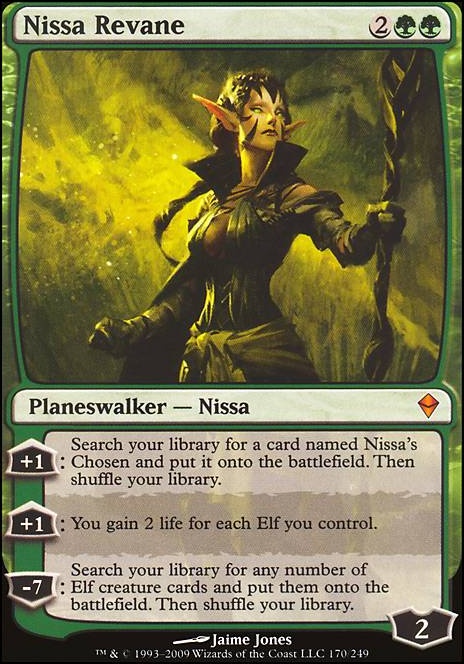 Nissa Revane feature for Old Green Elf Deck