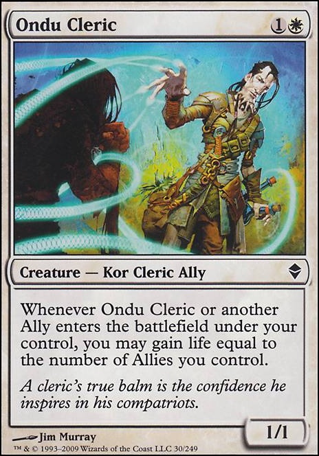 Ondu Cleric feature for B/W Allies