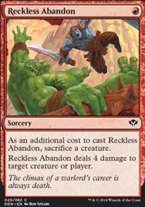 Reckless Abandon feature for In your face Pauper Deck
