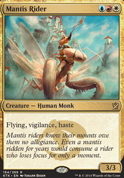 Mantis Rider feature for Jeskai Burn, 1st at gameday