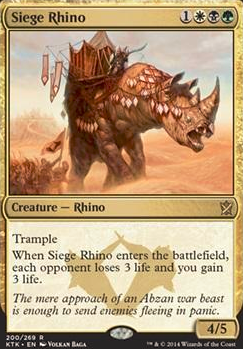 Siege Rhino feature for Abzan Midrange