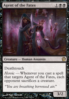 Agent of the Fates feature for DIMIR, Sacrifice Heroic deck, Tap sessions.