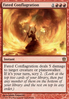 Fated Conflagration feature for Curse of Earth/Damage multiplier mono red