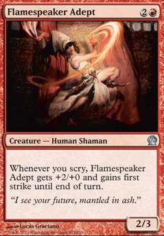 Flamespeaker Adept feature for Controlled scry-ing